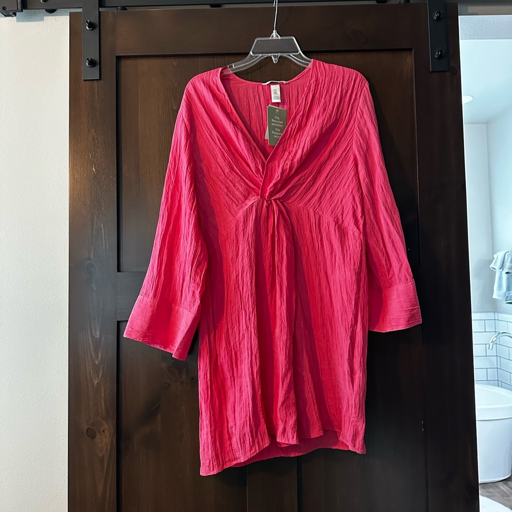 Elegant Pink Swimsuit Coverup